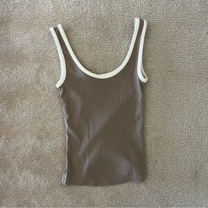 Aerie double scoop neck tank Top